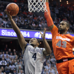 FILE PHOTO: CHRIS BIEN/THE HOYA D’Vauntes Smith-Rivera scored 15 points against Syracuse on March 9, 2013.