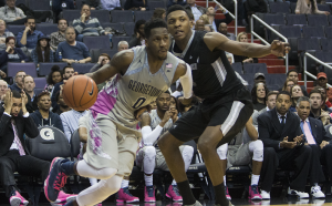 ISABEL BINAMIRA/THE HOYA Sophomore guard L.J. Peak led Georgetown with 19 points in the team’s 73-69 loss to Providence. He averages 10.3 points per game.