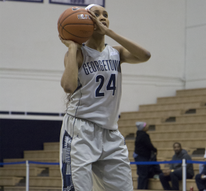 CLAIRE SOISSON/THE HOYA Junior forward Faith Woodard tied a team-high total of 19 points against Marquette. Woodard averages 9.9 points per game. 