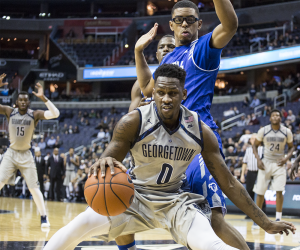 DANIEL SMITH/THE HOYA Sophomore guard L.J. Peak scored 10 points and recorded one assist in Georgetown’s 72-64 loss to Seton Hall on Wednesday night. Peak is second on the team in scoring  this season, averaging 11.4 points per game. 