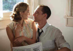 SONY PICTURE CLASSICS Elizabeth Olsen and Tom Hiddleston play Audrey Sheppard Williams and Hank Williams in “I Saw the Light,” a biopic of Williams’ life and career as a musician.