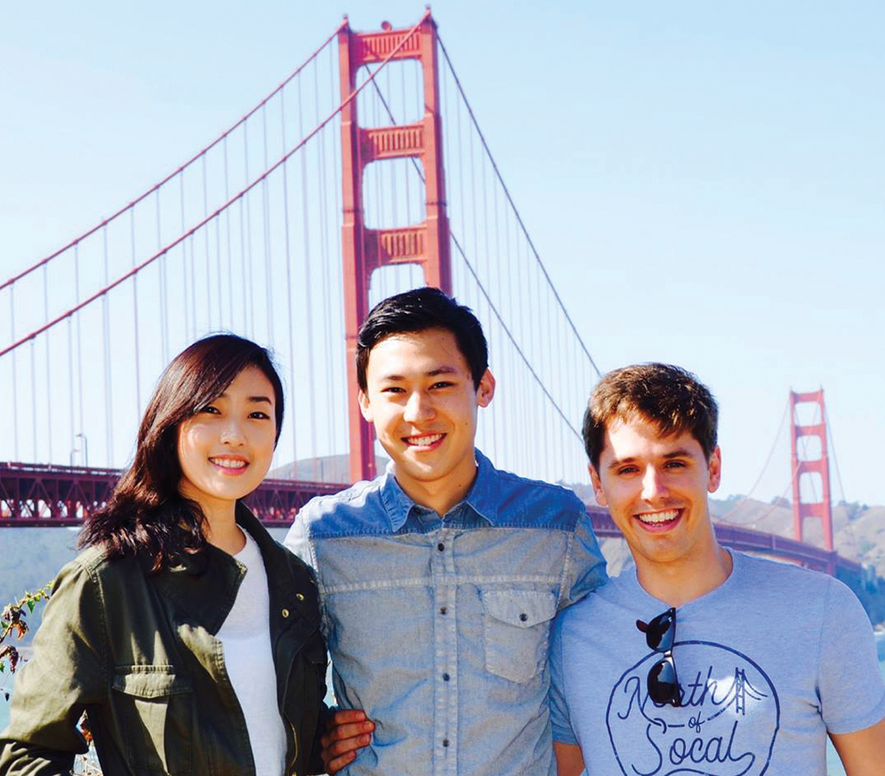 COURTESY ENCORE ALERT  Encore Alert, founded by Tammy Cho (MSB ’17), James Li (MSB ’13) and Felipe Lopes, was acquired by Meltwater in late March. 