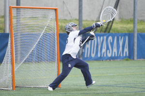 FILE PHOTO: NAAZ MODAN/THE HOYA Senior goalkeeper Megan McDonald recorded five saves in the second half of Georgetown’s 9-8 loss to Villanova on Wednesday. McDonald has recorded 54 saves this season in 426 minutes in the cage.