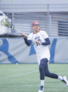 NAAZ MODAN/THE HOYA Senior attack Kelsey Perselay recorded four goals and one assist in Georgetown’s 18-7 win over Villanova on Wednesday night.