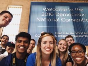 PHOTO COURTESY GU POLITICS 10 students ambassadors attend the Democratic National Convention in Philadelphia.