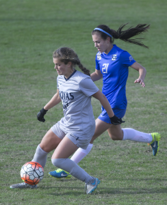 FILE PHOTO: CAROLINE KENNEALLY/THE HOYA Junior midfielder Rachel Corboz is the team leader in points with 13. She has five goals and four assists this season. 