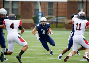 COURTESY GUHOYAS Senior running back Alex Valles ran for 93 yards Saturday. He has a team-high 185 rushing yards this season and is averaging 7.1 yards per carry through two games. 