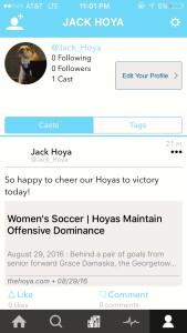 OWEN EAGAN/THE HOYA The NewsRoom app platform is similar to Instagram, allowing users to socialize around current events