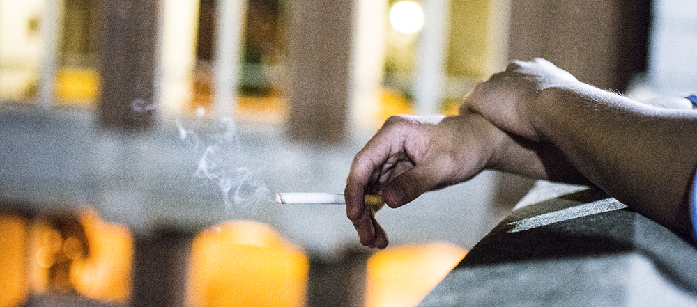 JINWOO CHONG/THE HOYA The senate approved a studentwide referendum on making campus smoke-free, extending the nonsmoking areas across main campus.