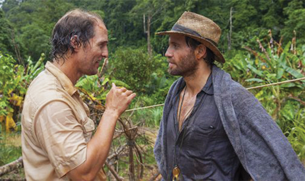 BOIES/SCHILLER FILMS Starring an immensely entertaining Matthew McConaughey, “Gold” tells the story of Kenny Wells, a businessman down on his luck who joins geologist Michael Acosta, played by Édgar Ramírez, on a quest to find gold deep in the Indonesian jungles.