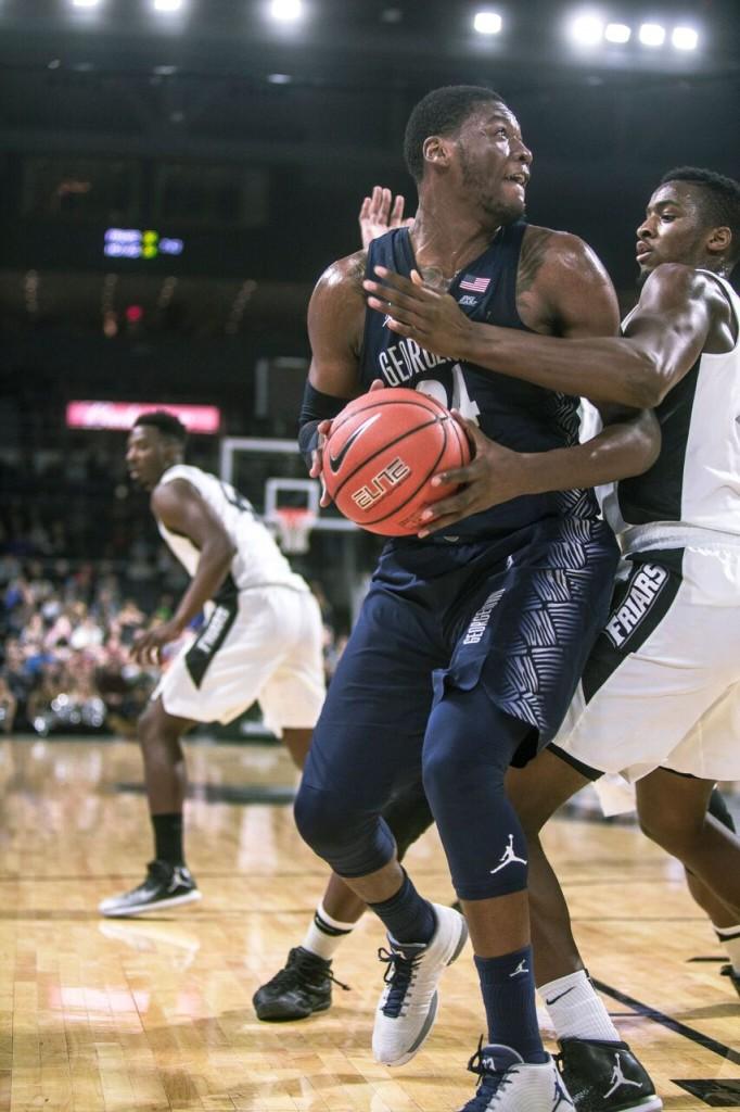 Sophomore forward Marcus Derrickson scored a career high 26 points in the Hoyas first matchup with the Friars this season. (FILE PHOTO: DAN KREYTAK/THE HOYA)