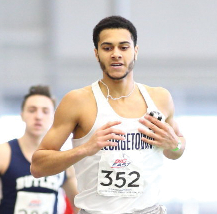 Junior Joe White broke the school record in the 800-meter, finishing with a time of  1:46.44 last weekend at the Iowa State Classic. (COURTESY GUHOYAS)
