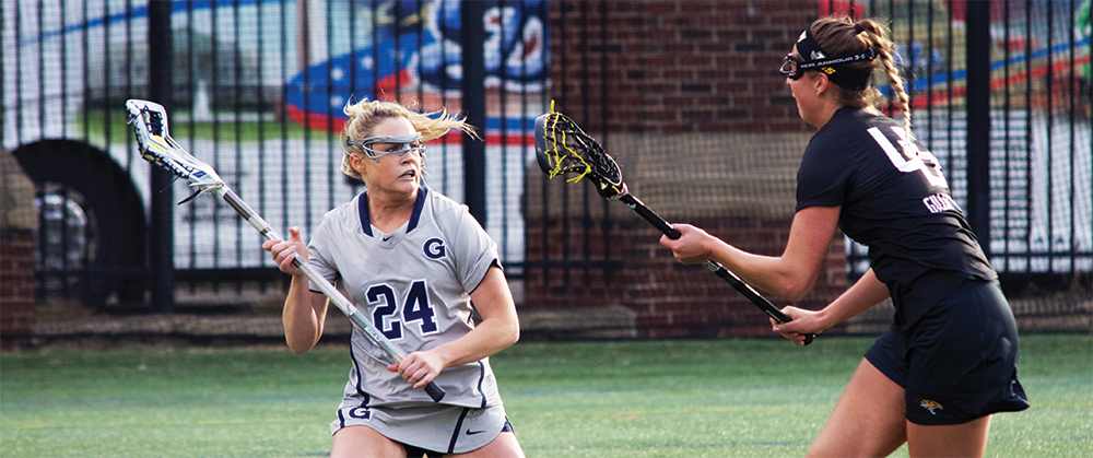Junior midfielder Georgia Tunney scored two goals on three shots in Wednesday's loss to Towson. (SPENCER COOK/THE HOYA)