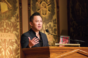 SPENCER COOK FOR THE HOYA Pulitzer Prize-winning author Viet Thanh Nguyen defended immigration as a part of a cosmopolitan view of world affairs in an event co-sponsored by The Hoya.